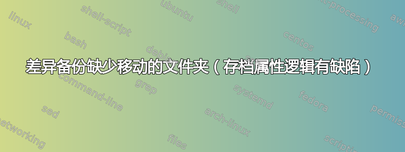 差异备份缺少移动的文件夹（存档属性逻辑有缺陷）