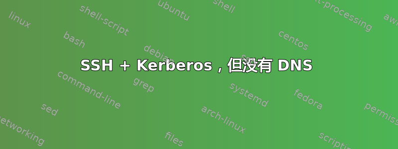 SSH + Kerberos，但没有 DNS