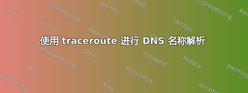 使用 traceroute 进行 DNS 名称解析