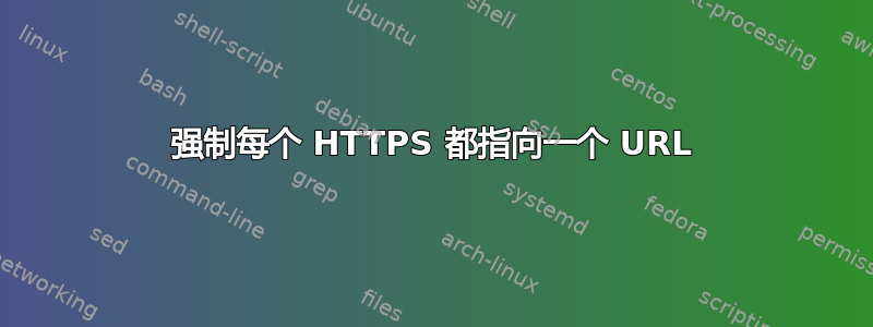 强制每个 HTTPS 都指向一个 URL