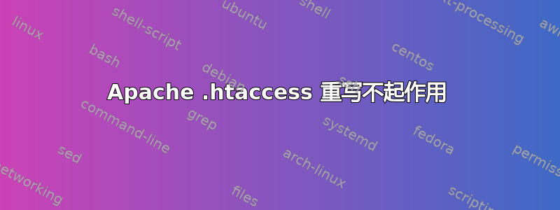 Apache .htaccess 重写不起作用