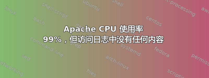 Apache CPU 使用率 99%，但访问日志中没有任何内容