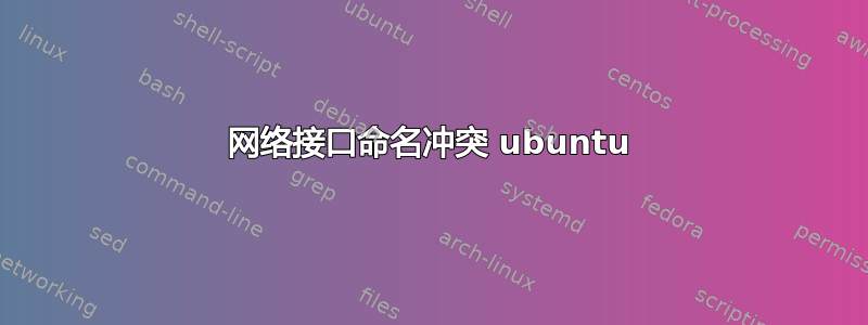 网络接口命名冲突 ubuntu