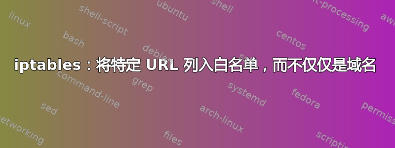 iptables：将特定 URL 列入白名单，而不仅仅是域名