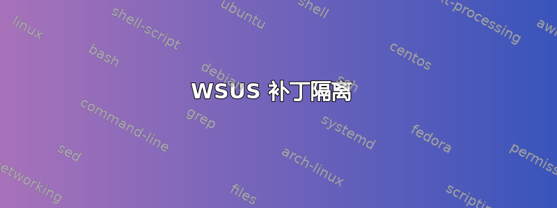 WSUS 补丁隔离 