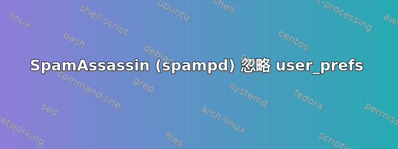 SpamAssassin (spampd) 忽略 user_prefs