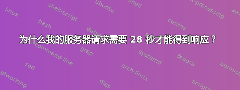 为什么我的服务器请求需要 28 秒才能得到响应？