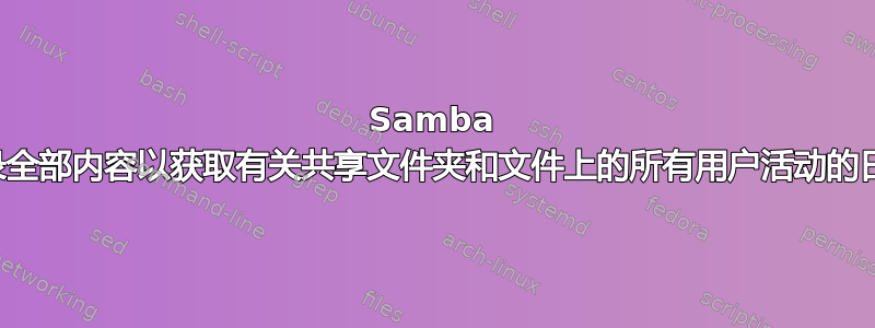 Samba 记录全部内容以获取有关共享文件夹和文件上的所有用户活动的日志