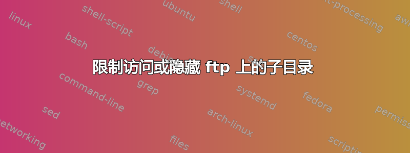 限制访问或隐藏 ftp 上的子目录