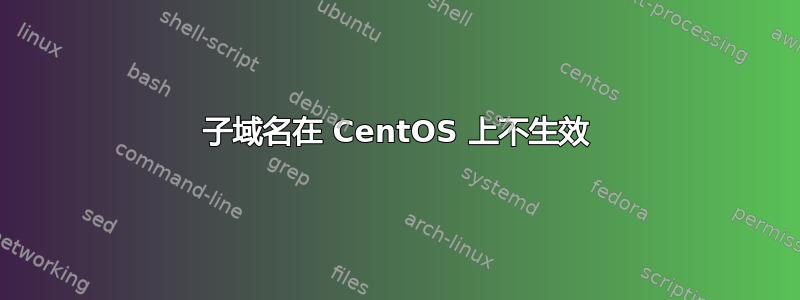 子域名在 CentOS 上不生效