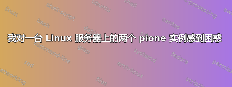 我对一台 Linux 服务器上的两个 plone 实例感到困惑