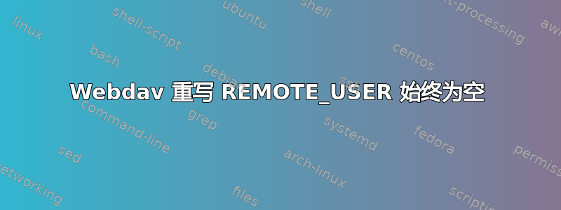 Webdav 重写 REMOTE_USER 始终为空