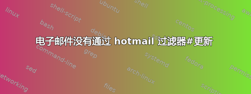 电子邮件没有通过 hotmail 过滤器#更新