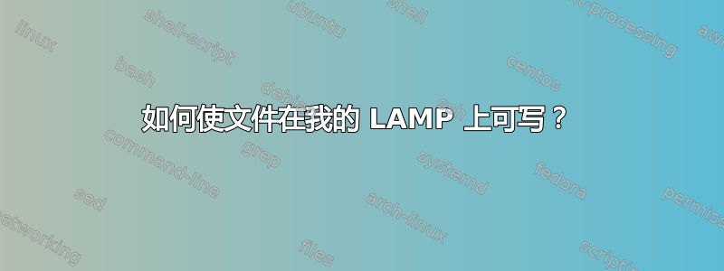 如何使文件在我的 LAMP 上可写？