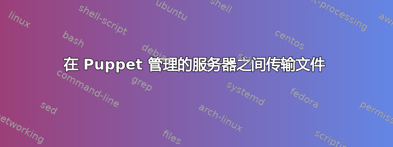 在 Puppet 管理的服务器之间传输文件