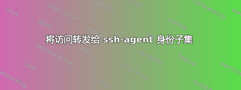 将访问转发给 ssh-agent 身份子集