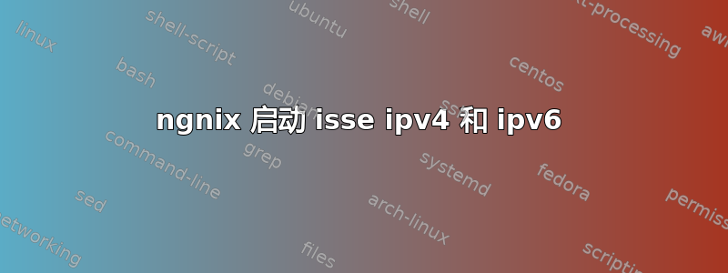 ngnix 启动 isse ipv4 和 ipv6