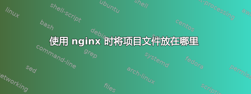 使用 nginx 时将项目文件放在哪里