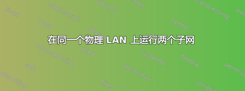 在同一个物理 LAN 上运行两个子网