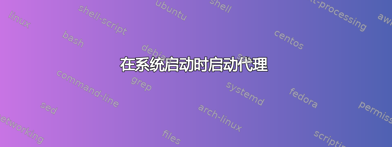 在系统启动时启动代理