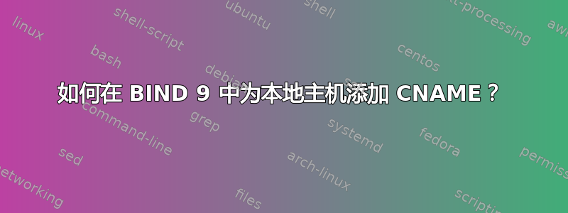 如何在 BIND 9 中为本地主机添加 CNAME？