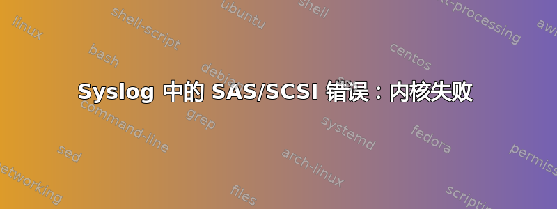 Syslog 中的 SAS/SCSI 错误：内核失败