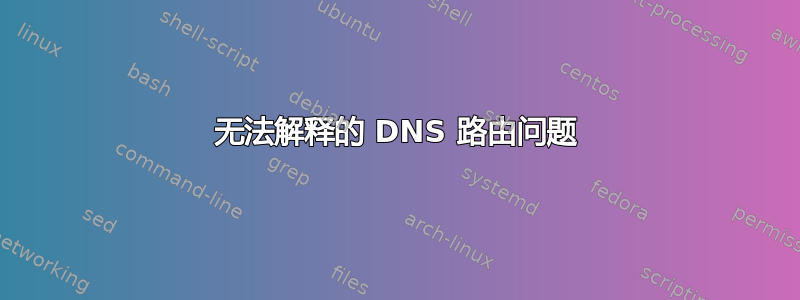 无法解释的 DNS 路由问题
