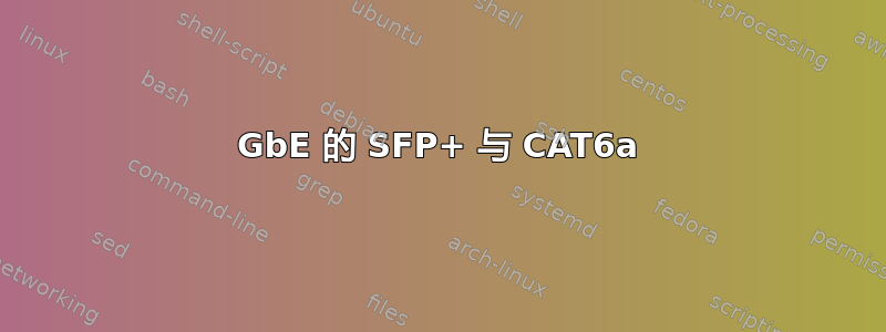 10GbE 的 SFP+ 与 CAT6a