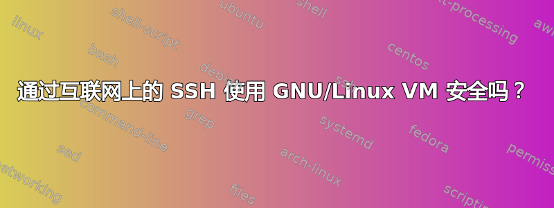 通过互联网上的 SSH 使用 GNU/Linux VM 安全吗？