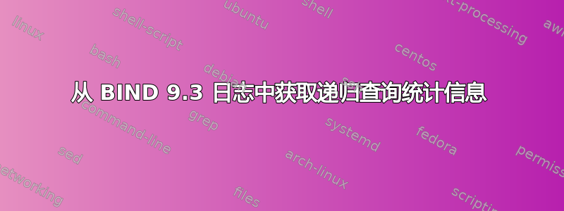 从 BIND 9.3 日志中获取递归查询统计信息