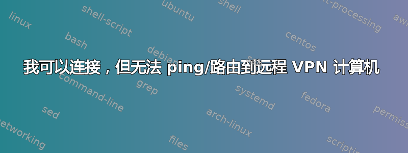 我可以连接，但无法 ping/路由到远程 VPN 计算机