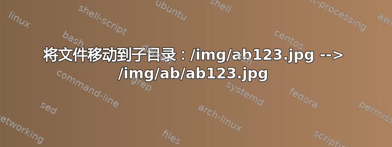 将文件移动到子目录：/img/ab123.jpg --> /img/ab/ab123.jpg