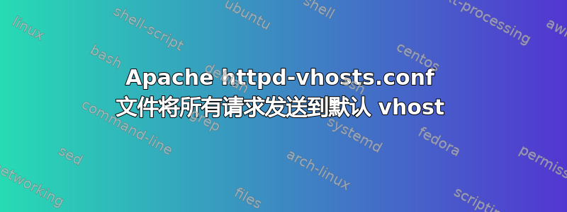 Apache httpd-vhosts.conf 文件将所有请求发送到默认 vhost