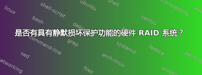 是否有具有静默损坏保护功能的硬件 RAID 系统？