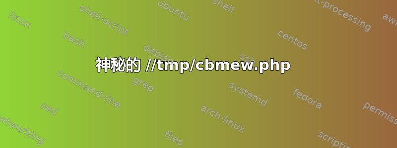 神秘的 //tmp/cbmew.php 