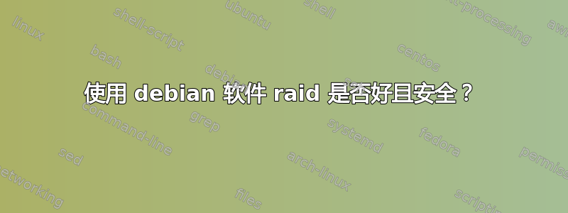 使用 debian 软件 raid 是否好且安全？