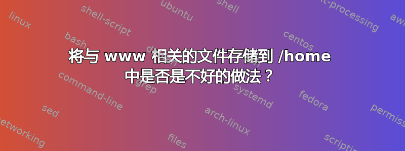 将与 www 相关的文件存储到 /home 中是否是不好的做法？