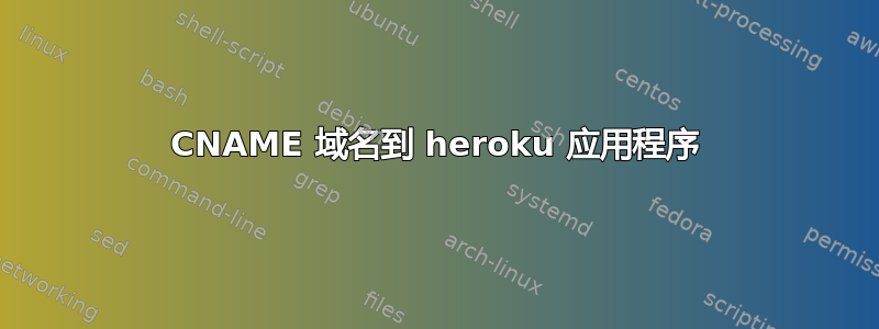 CNAME 域名到 heroku 应用程序