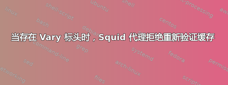 当存在 Vary 标头时，Squid 代理拒绝重新验证缓存