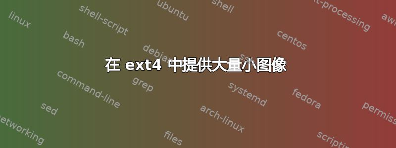 在 ext4 中提供大量小图像