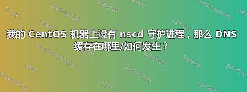 我的 CentOS 机器上没有 nscd 守护进程，那么 DNS 缓存在哪里/如何发生？