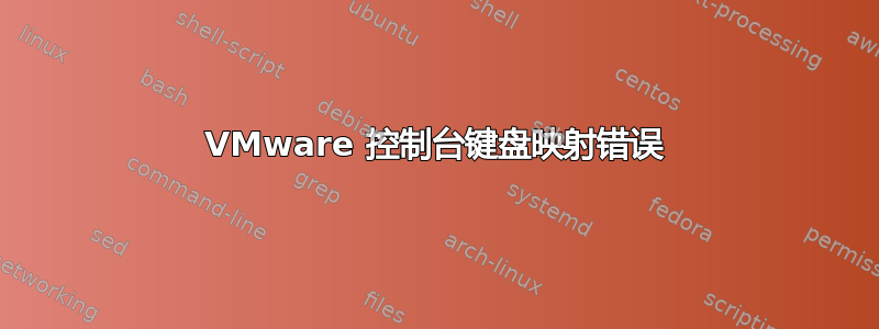 VMware 控制台键盘映射错误