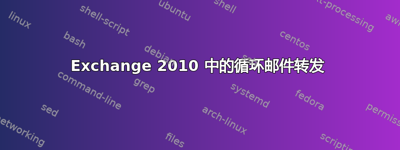 Exchange 2010 中的循环邮件转发