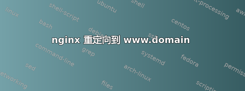 nginx 重定向到 www.domain