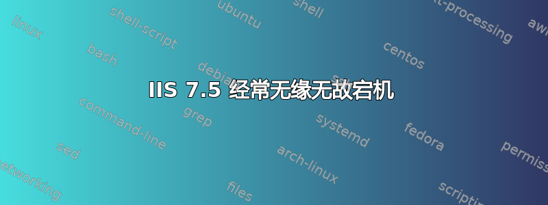 IIS 7.5 经常无缘无故宕机