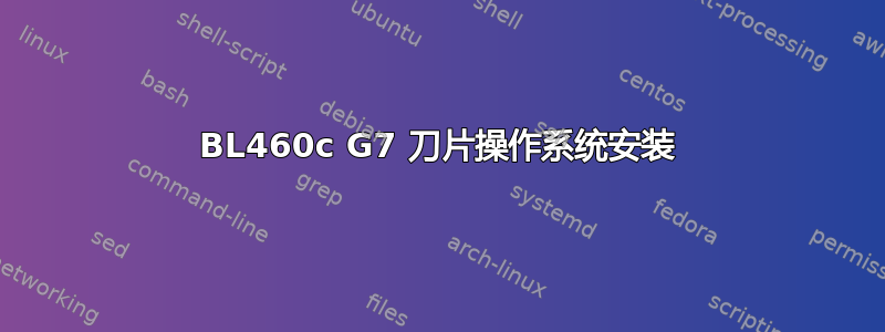 BL460c G7 刀片操作系统安装