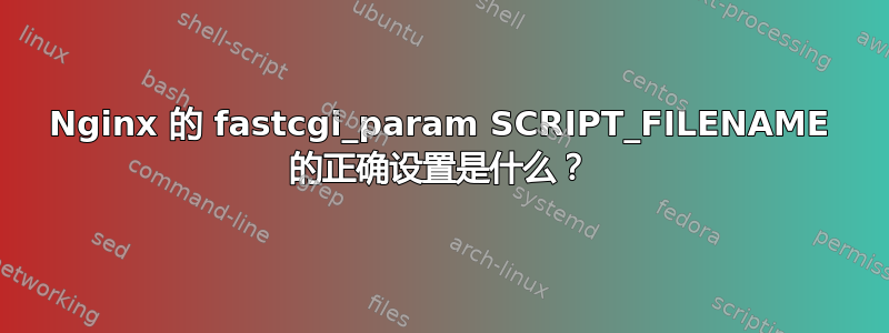 Nginx 的 fastcgi_param SCRIPT_FILENAME 的正确设置是什么？