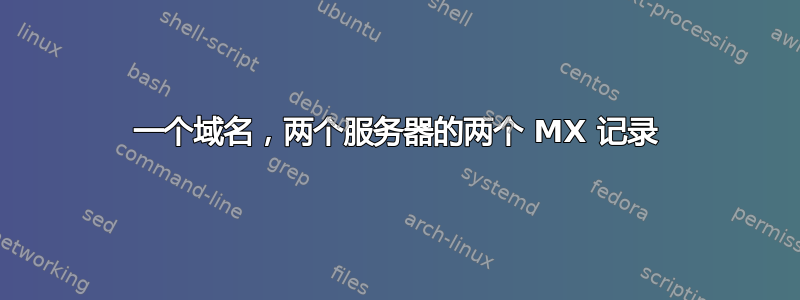 一个域名，两个服务器的两个 MX 记录