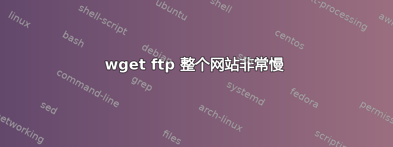 wget ftp 整个网站非常慢