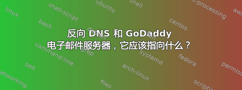 反向 DNS 和 GoDaddy 电子邮件服务器，它应该指向什么？